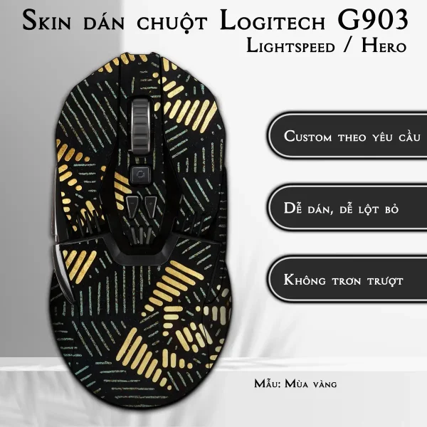 Skin dán chuột Logitech G903 mẫu Mùa vàng