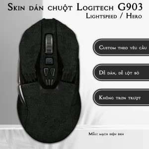 Skin dán chuột Logitech G903 mẫu mạch điện đen