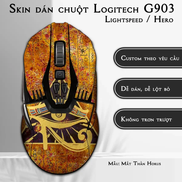 Skin dán chuột Logitech G903 mẫu Mắt Thần Horus