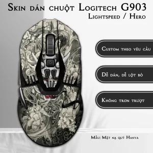 Skin dán chuột Logitech G903 mẫu Mặt nạ quỷ Hanya