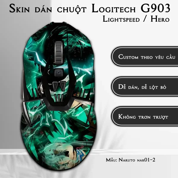 Skin dán chuột Logitech G903 mẫu Naruto nar01-2