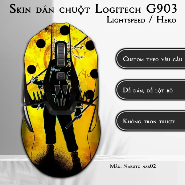 Skin dán chuột Logitech G903 mẫu Naruto nar02