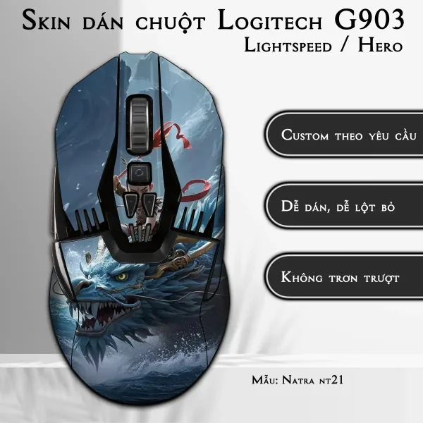 Skin dán chuột Logitech G903 mẫu Natra nt21