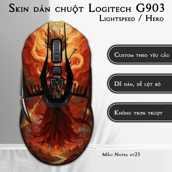 Skin dán chuột Logitech G903 mẫu Natra nt23