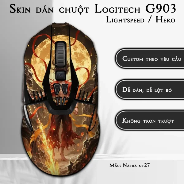 Skin dán chuột Logitech G903 mẫu Natra nt27