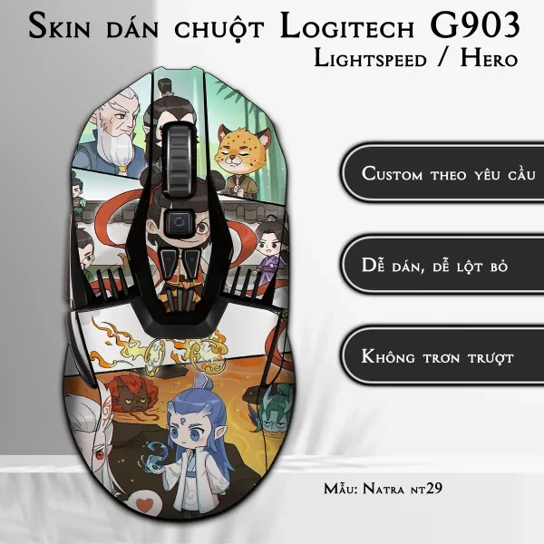 Skin dán chuột Logitech G903 mẫu Natra nt29