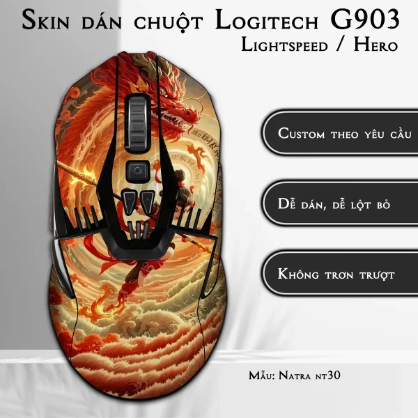 Skin dán chuột Logitech G903 mẫu Natra nt30