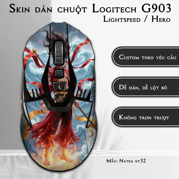 Skin dán chuột Logitech G903 mẫu Natra nt32