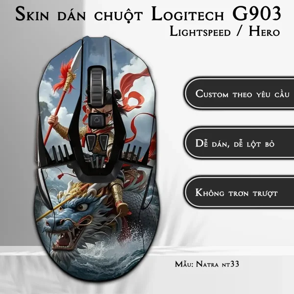 Skin dán chuột Logitech G903 mẫu Natra nt33
