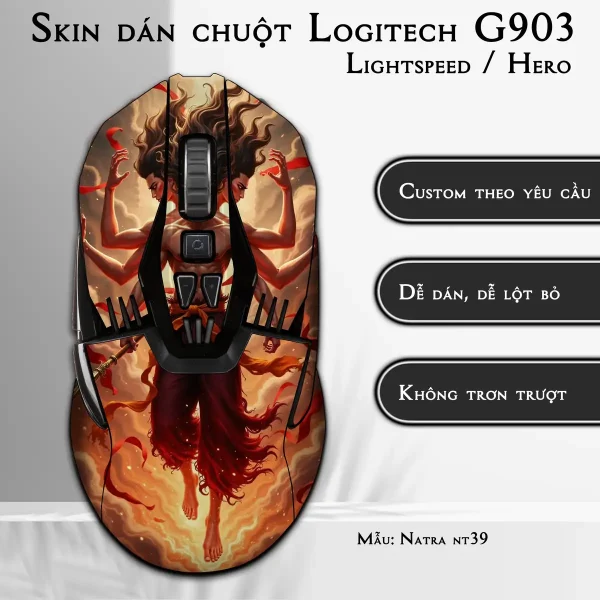 Skin dán chuột Logitech G903 mẫu Natra nt39