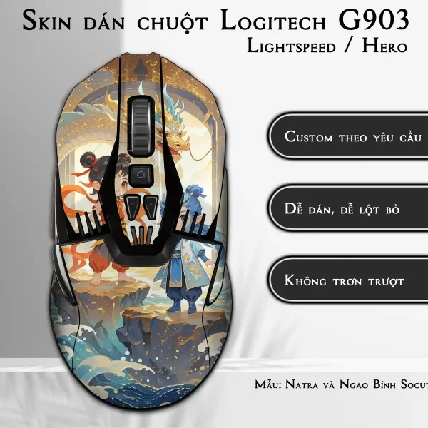 Skin dán chuột Logitech G903 mẫu Natra và Ngao Bính Socute nt01