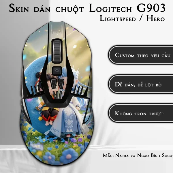 Skin dán chuột Logitech G903 mẫu Natra và Ngao Bính Socute nt03