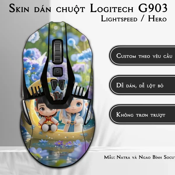 Skin dán chuột Logitech G903 mẫu Natra và Ngao Bính Socute nt05