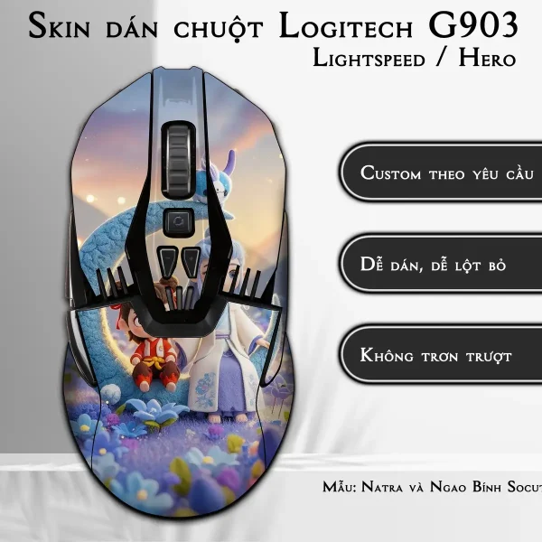 Skin dán chuột Logitech G903 mẫu Natra và Ngao Bính Socute nt11