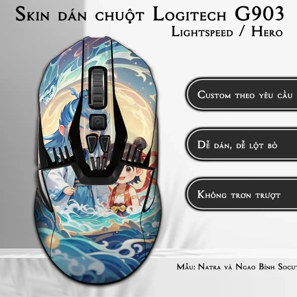 Skin dán chuột Logitech G903 mẫu Natra và Ngao Bính Socute nt12