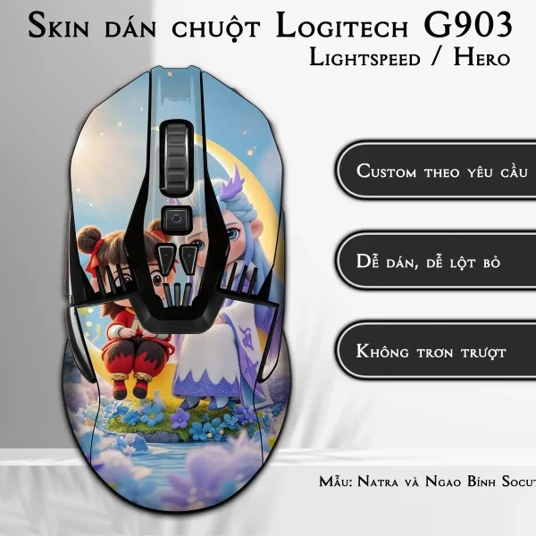 Skin dán chuột Logitech G903 mẫu Natra và Ngao Bính Socute nt15