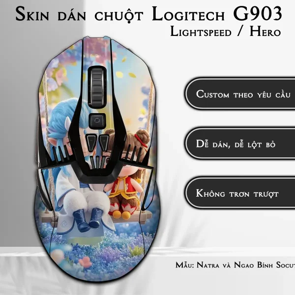 Skin dán chuột Logitech G903 mẫu Natra và Ngao Bính Socute nt16