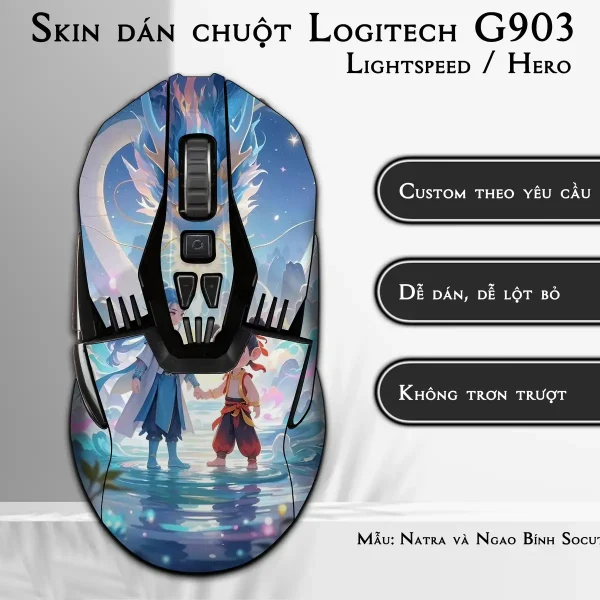 Skin dán chuột Logitech G903 mẫu Natra và Ngao Bính Socute nt19