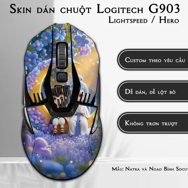 Skin dán chuột Logitech G903 mẫu Natra và Ngao Bính Socute nt20
