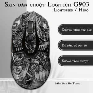 Skin dán chuột Logitech G903 mẫu Ngũ Hổ Tướng