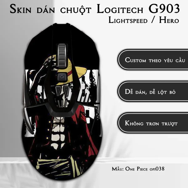 Skin dán chuột Logitech G903 mẫu One Piece opi038