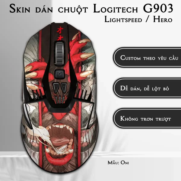 Skin dán chuột Logitech G903 mẫu Oni