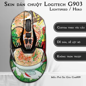 Skin dán chuột Logitech G903 mẫu Phở Sài Gòn Chib009