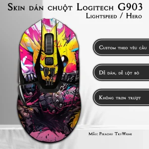 Skin dán chuột Logitech G903 mẫu Pikachu TryWrnk