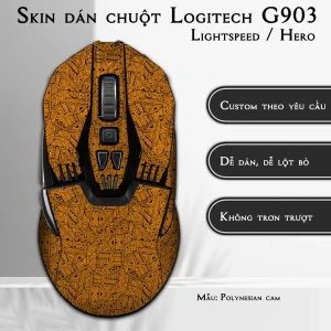 Skin dán chuột Logitech G903 mẫu Polynesian cam