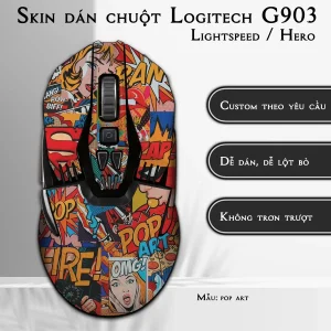 Skin dán chuột Logitech G903 mẫu pop art