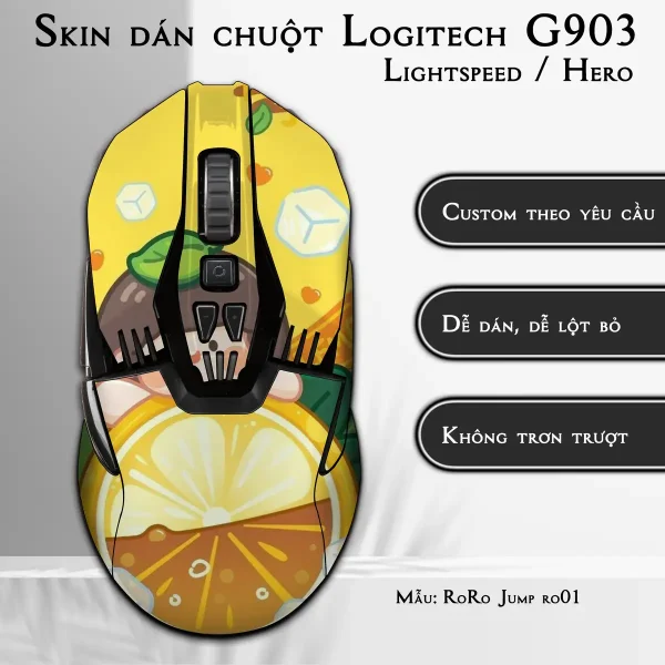 Skin dán chuột Logitech G903 mẫu RoRo Jump ro01