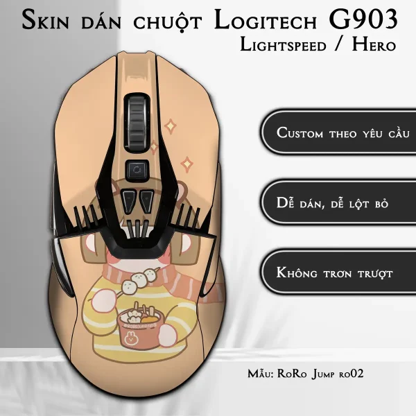 Skin dán chuột Logitech G903 mẫu RoRo Jump ro02