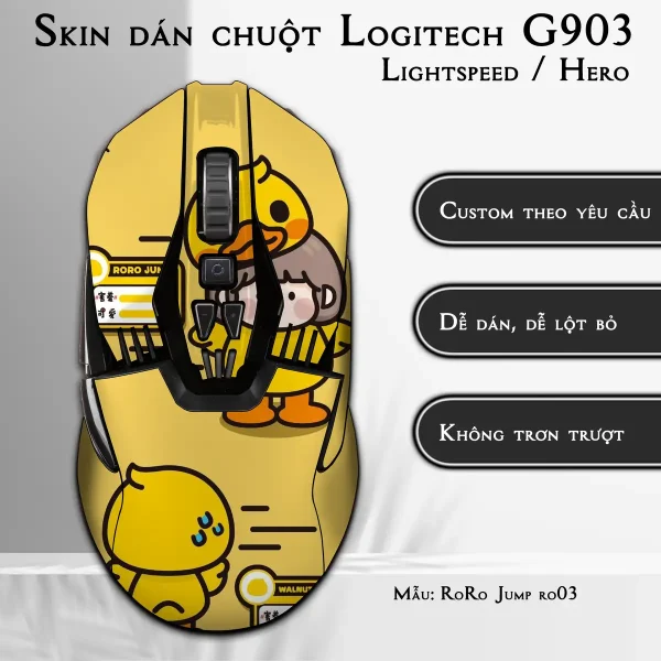 Skin dán chuột Logitech G903 mẫu RoRo Jump ro03