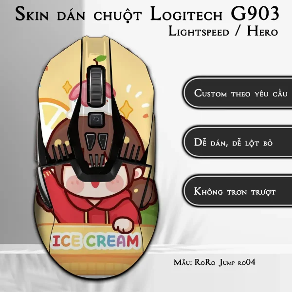 Skin dán chuột Logitech G903 mẫu RoRo Jump ro04