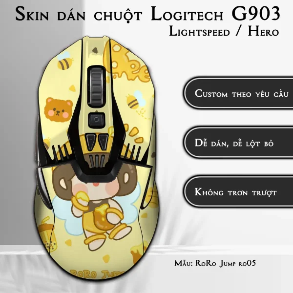 Skin dán chuột Logitech G903 mẫu RoRo Jump ro05