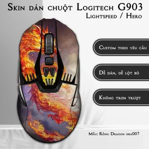 Skin dán chuột Logitech G903 mẫu Rồng Dragon dra007