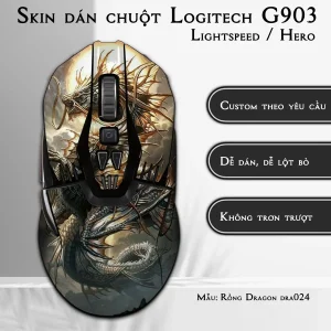Skin dán chuột Logitech G903 mẫu Rồng Dragon dra024