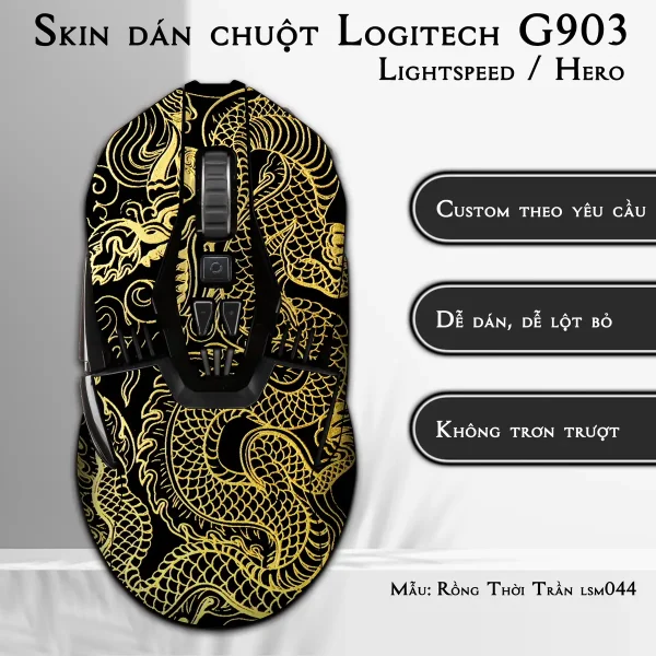 Skin dán chuột Logitech G903 mẫu Rồng Thời Trần lsm044
