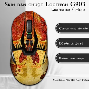 Skin dán chuột Logitech G903 mẫu Song Ngư Bát Cát Tường