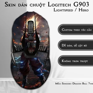 Skin dán chuột Logitech G903 mẫu Songoku Dragon Ball 7vnr007