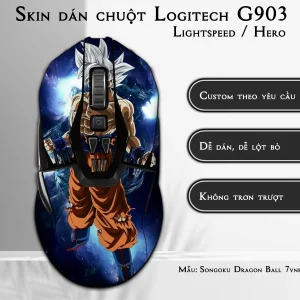 Skin dán chuột Logitech G903 mẫu Songoku Dragon Ball 7vnr010
