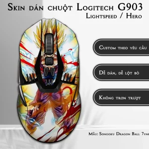 Skin dán chuột Logitech G903 mẫu Songoku Dragon Ball 7vnr018