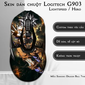 Skin dán chuột Logitech G903 mẫu Songoku Dragon Ball 7vnr021