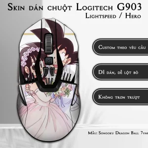Skin dán chuột Logitech G903 mẫu Songoku Dragon Ball 7vnr028