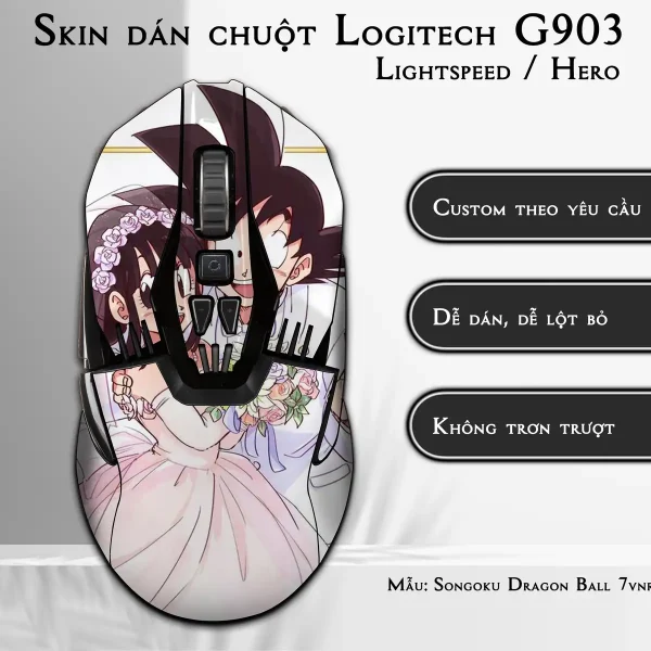 Skin dán chuột Logitech G903 mẫu Songoku Dragon Ball 7vnr028