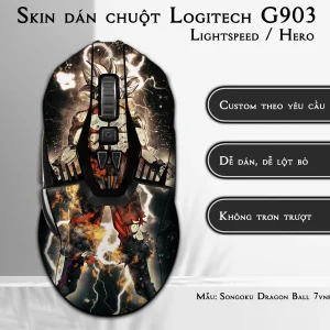 Skin dán chuột Logitech G903 mẫu Songoku Dragon Ball 7vnr037