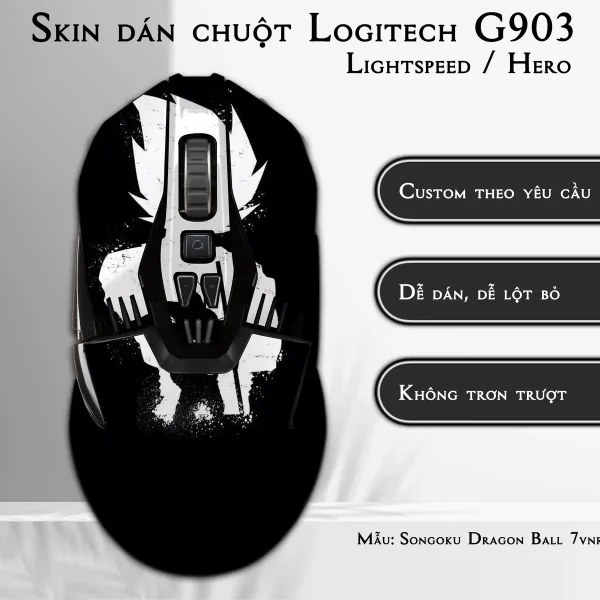 Skin dán chuột Logitech G903 mẫu Songoku Dragon Ball 7vnr098