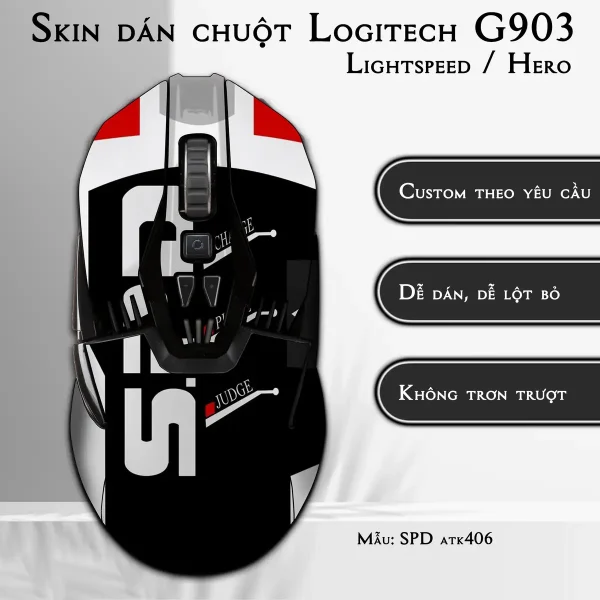 Skin dán chuột Logitech G903 mẫu SPD atk406