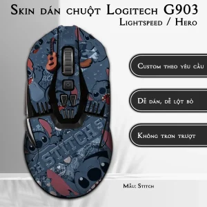 Skin dán chuột Logitech G903 mẫu Stitch