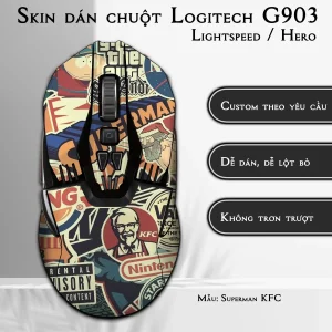 Skin dán chuột Logitech G903 mẫu Superman KFC